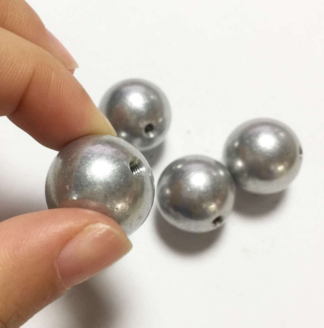 Custom high quality 20mm 25mm solid m3 threaded aluminum ball